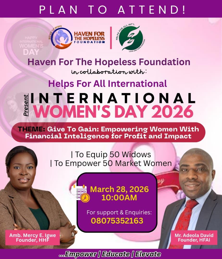 Haven for the Hopeless Foundation — flyers — programme photo